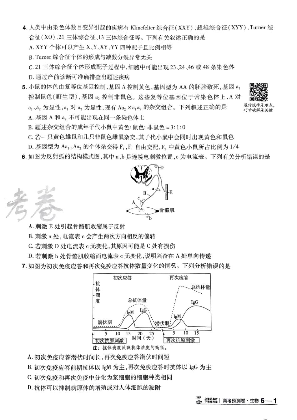 2025金考卷高考预测卷生物试卷六（全国卷）.pdf_第2页
