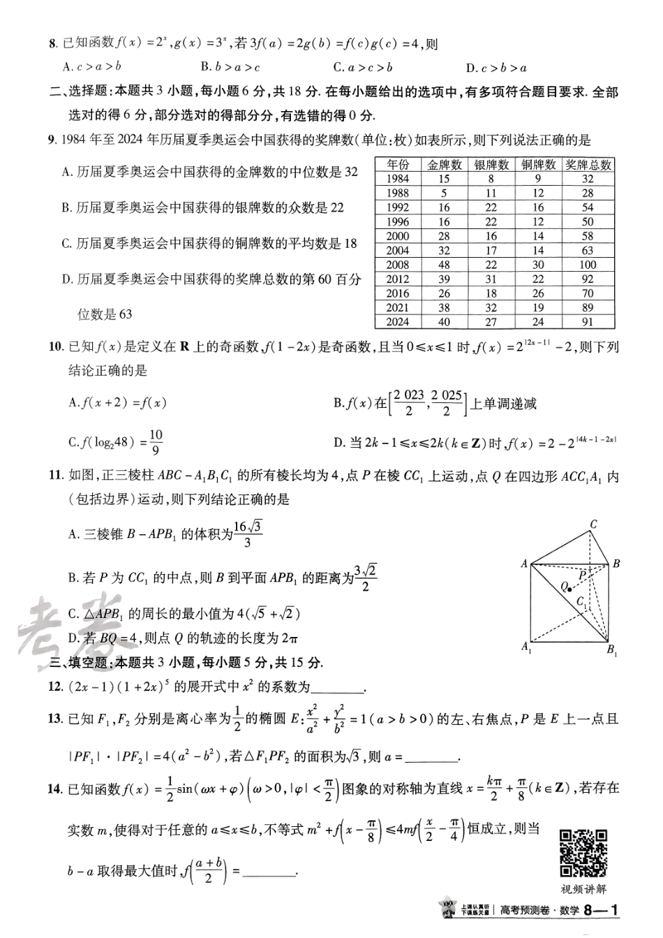 2025金考卷高考预测卷数学试卷八（新高考）.pdf_第2页