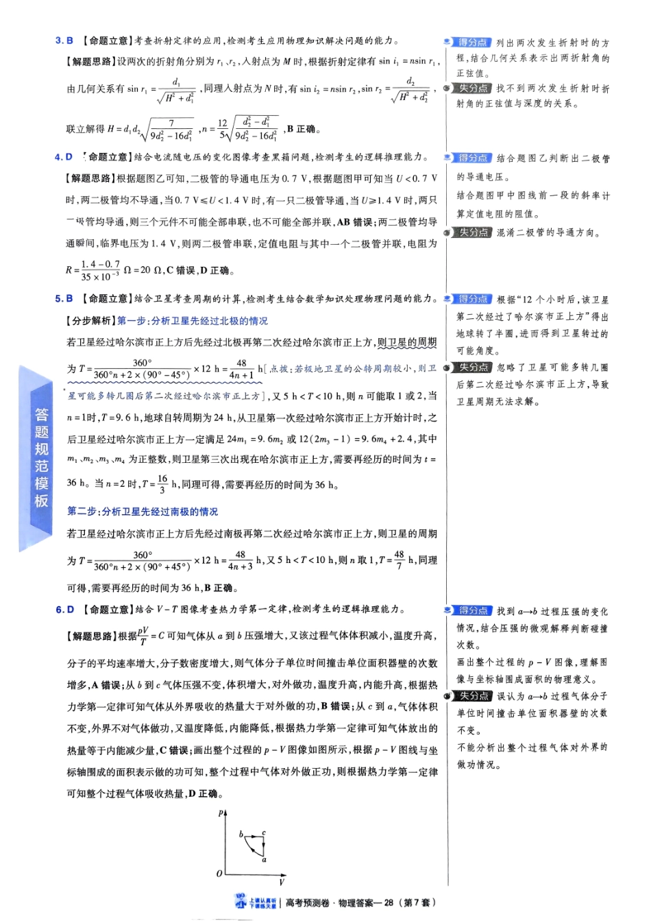 2025金考卷高考预测卷物理答案七（新教材）.pdf_第2页