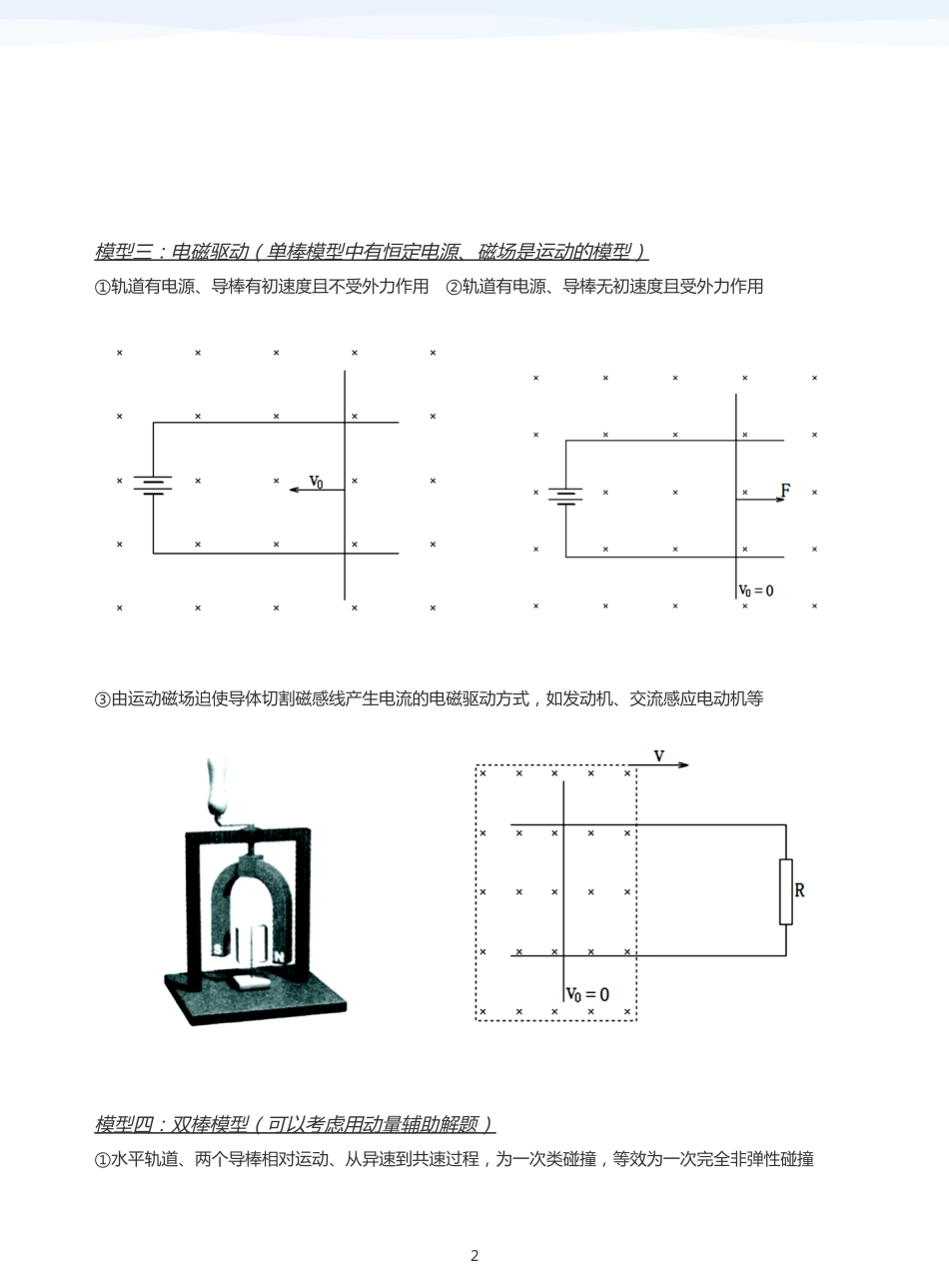 2025学而思（XES）高中物理讲义高三寒假-2电磁感应动力学、能量、电荷量-讲义（学生版）.pdf_第2页