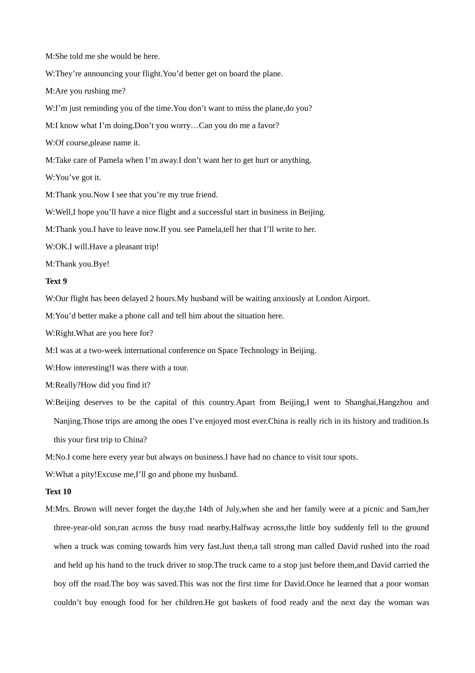 高考英语听力模拟训练 03(答案和听力原文).docx_第3页