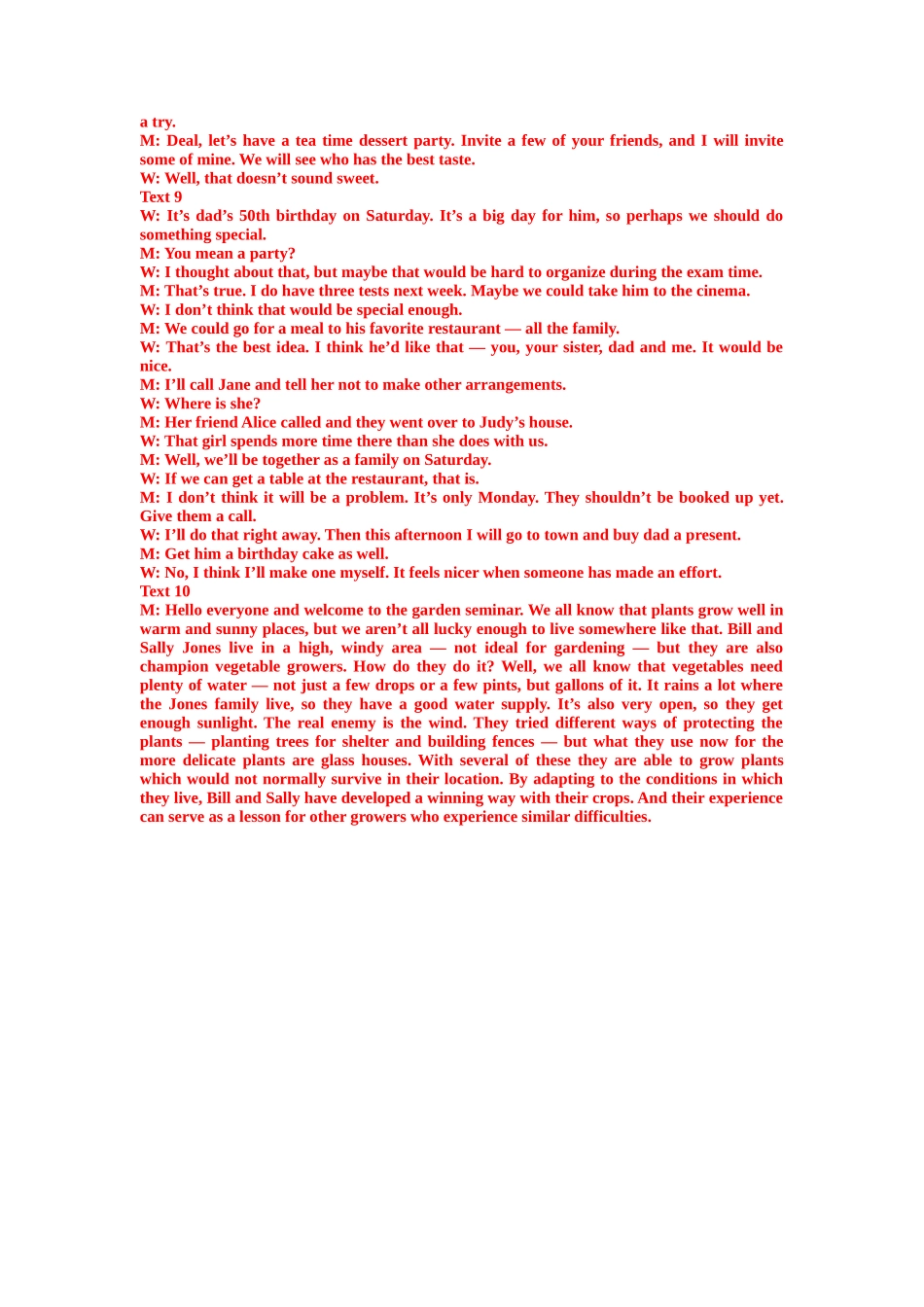 高考英语听力模拟训练 20(答案和听力原文).docx_第3页