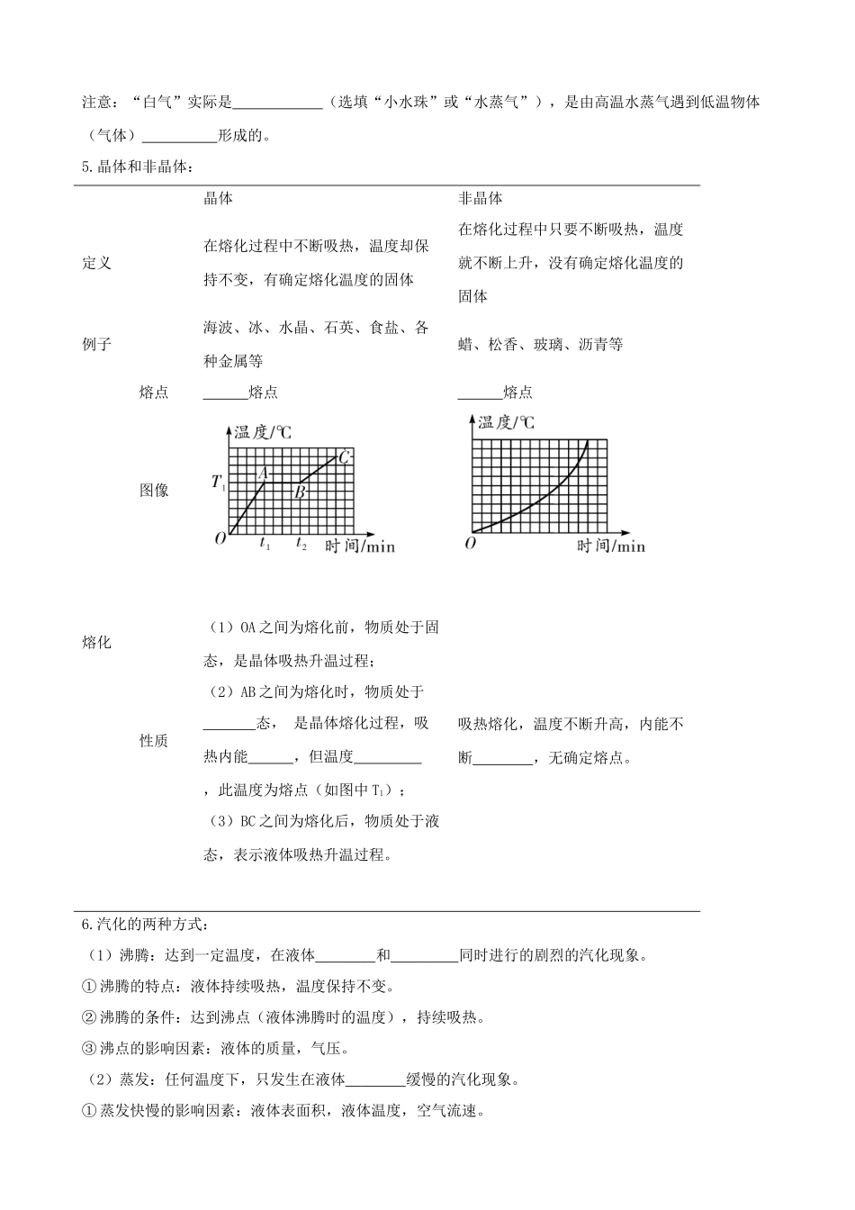 2026年中考物理一轮重点难点一遍过专题训练-物态变化（附答案解析）.docx_第2页