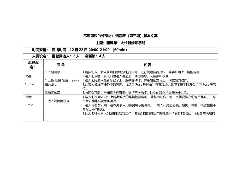 不可思议的好身材——钢管舞第三期 脚本文案 v2.docx_第1页