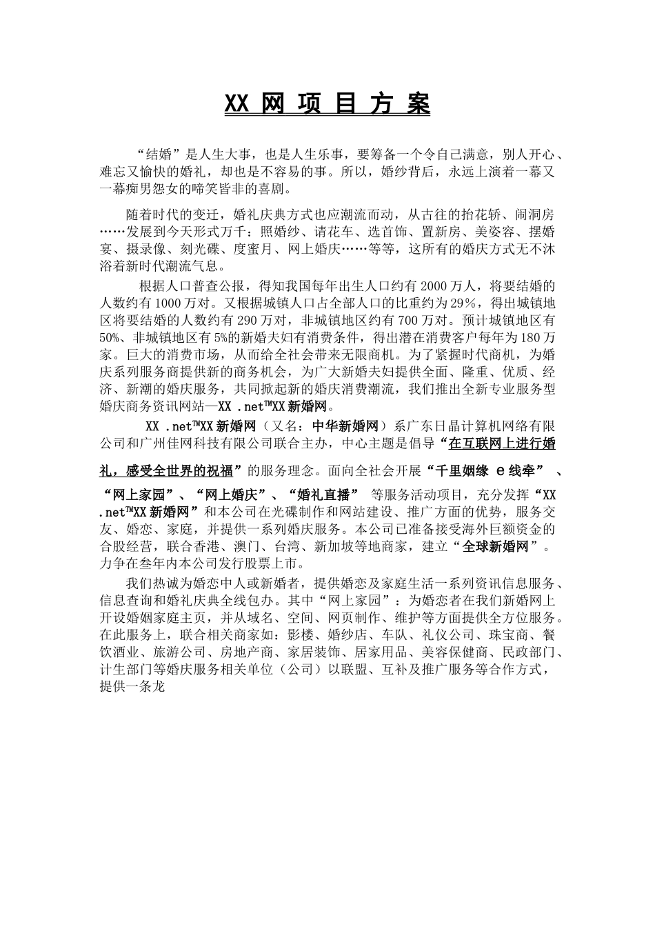某某网站项目方案.doc_第1页