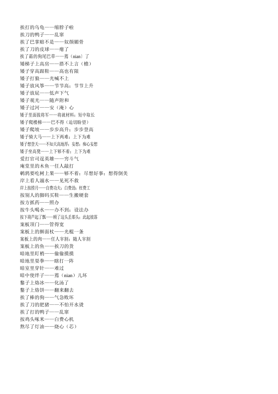 小学作文素材--歇后语大全(最新最全带目录)170页.doc_第2页
