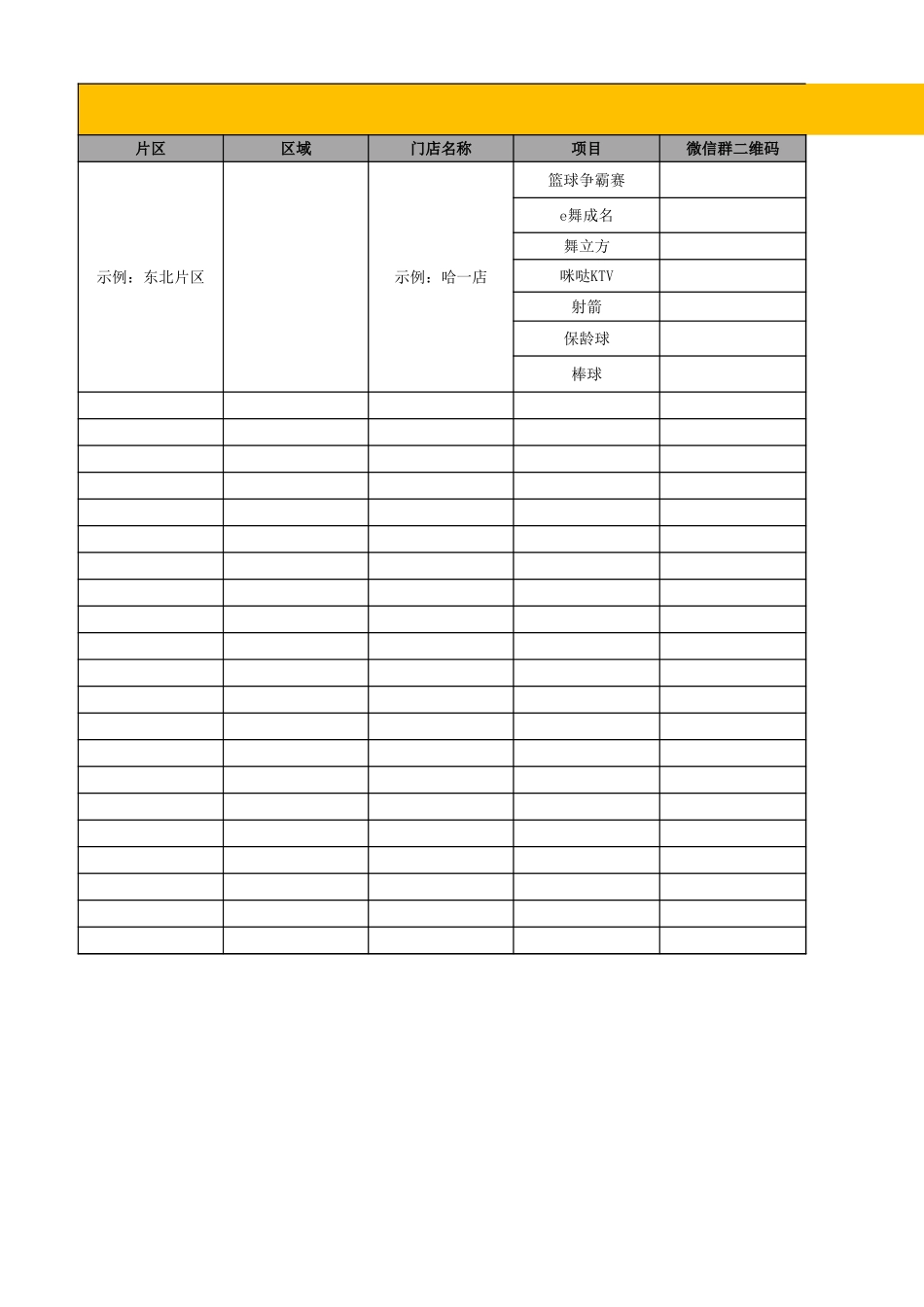 CGL海选赛门店星推官名单反馈表.xlsx_第1页