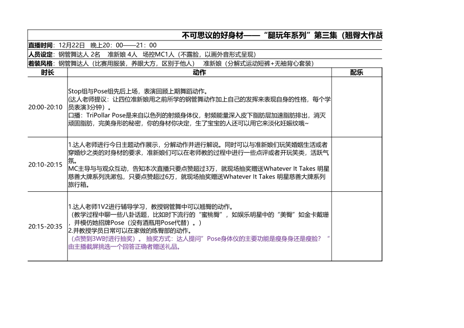 不可思议的好身材——“腿玩年”系列 第三期脚本.xlsx_第1页