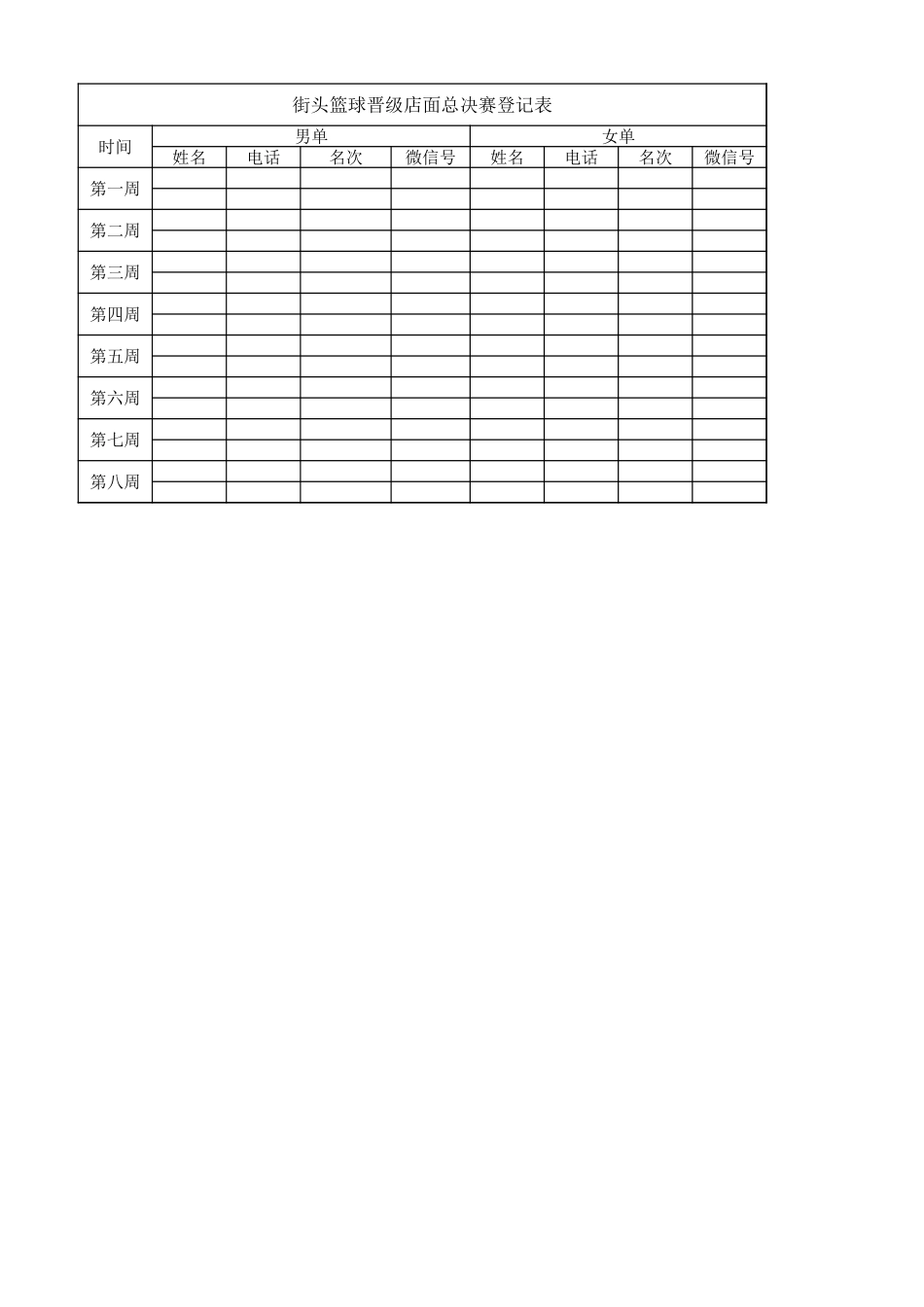 篮球机晋级店面总决赛登记表.xlsx_第1页