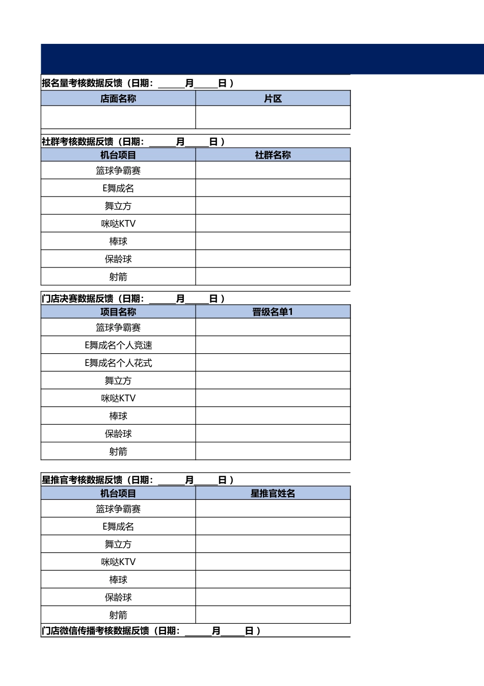 赛事家年华门店周简报表.xlsx_第1页