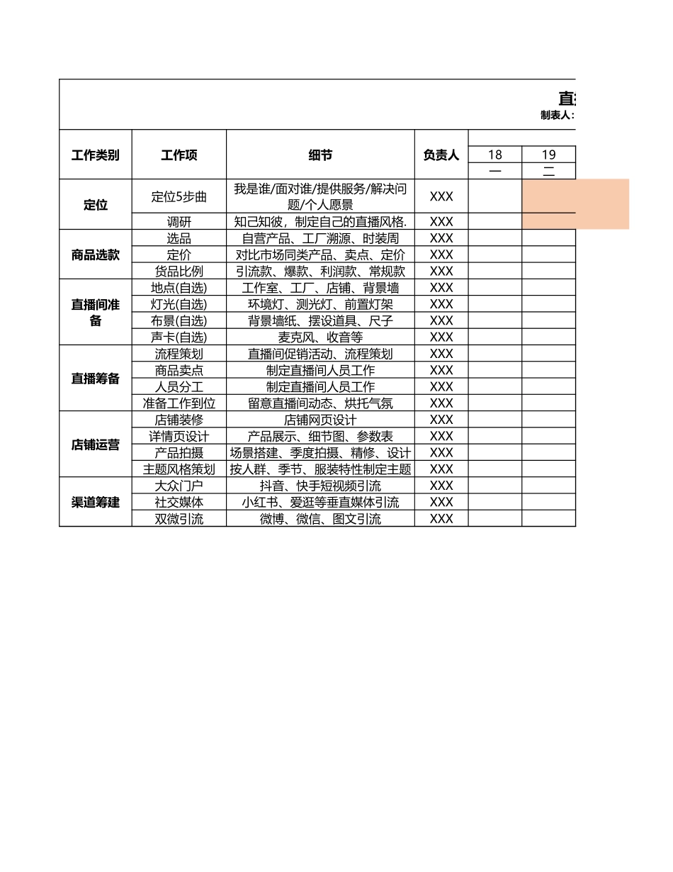 直播工作计划表.xlsx_第1页