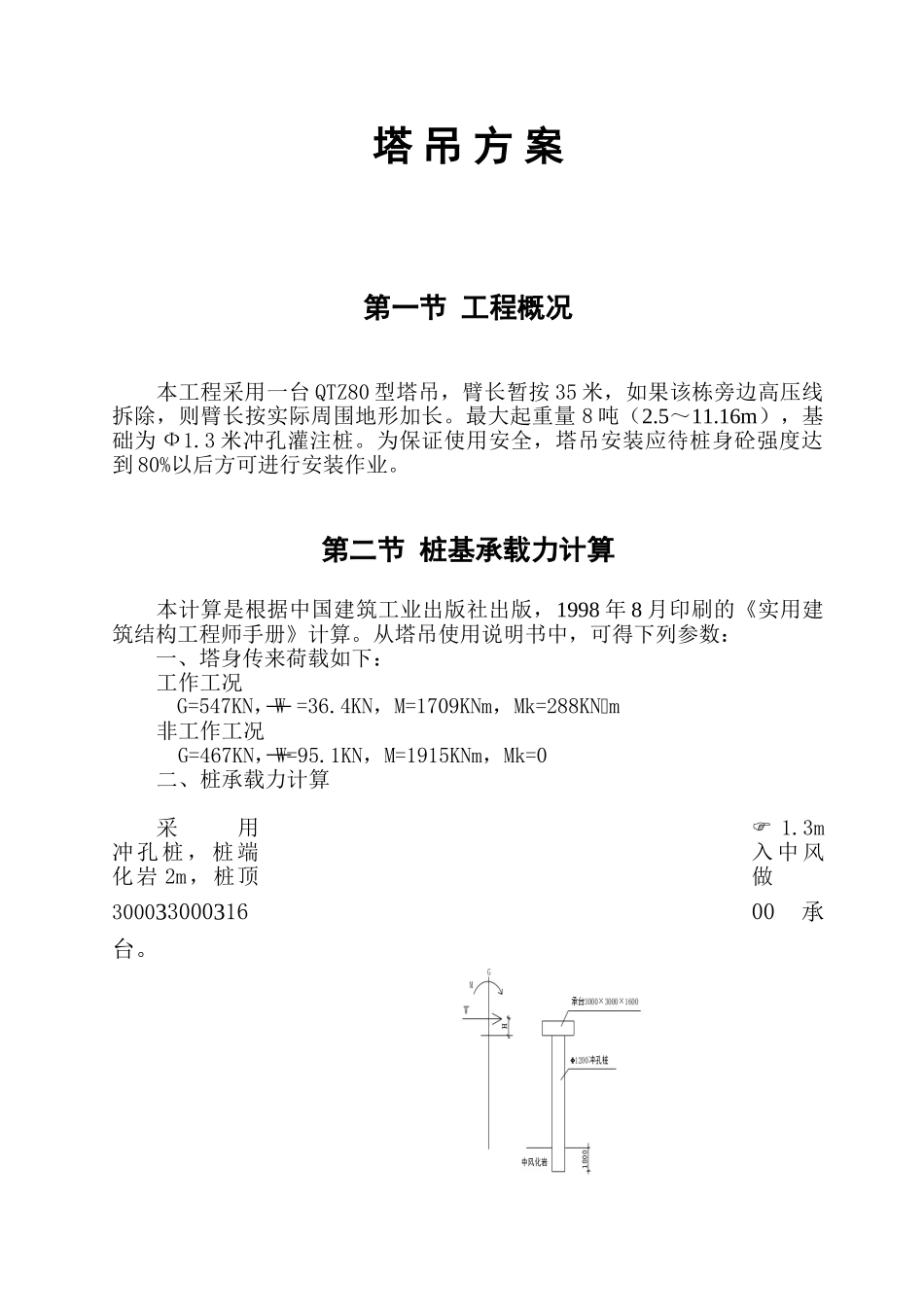 建筑工程塔吊施工方案.doc_第1页