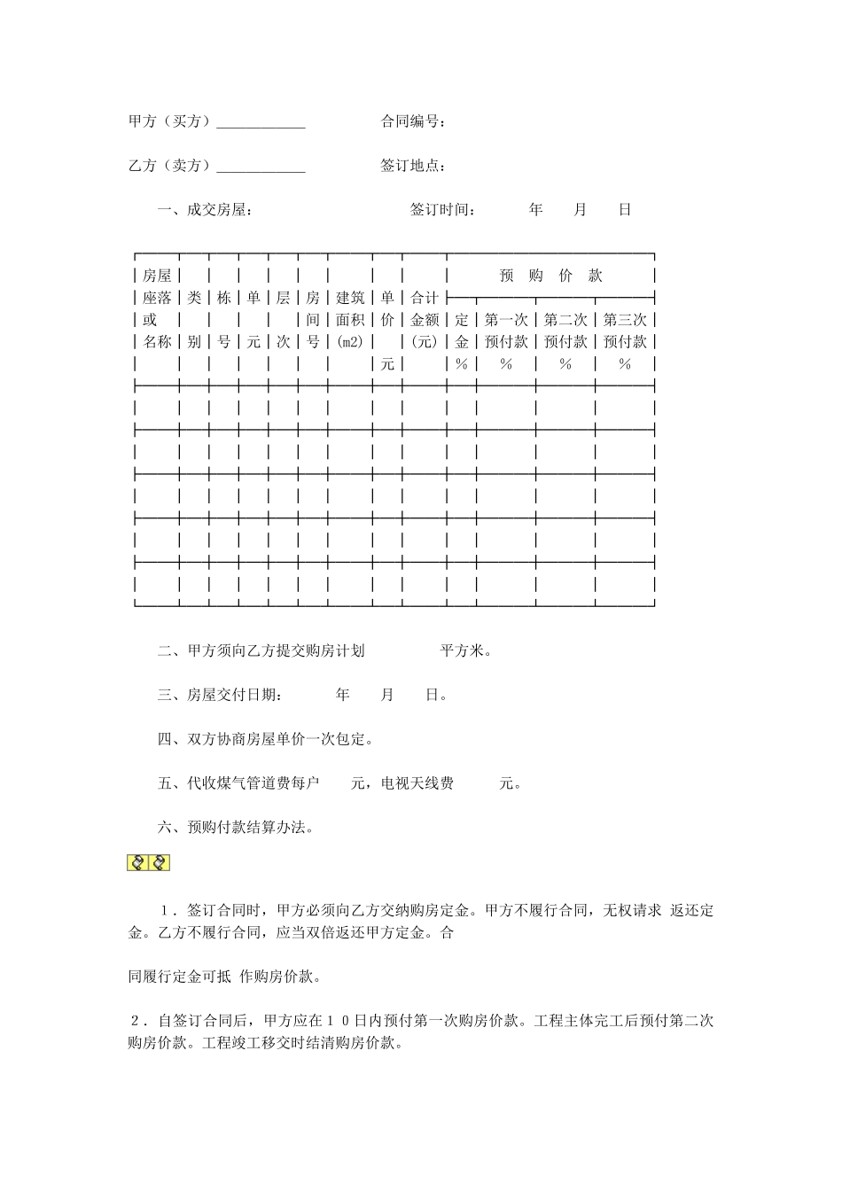 常用合同模版-商品房购销合同(2).doc_第1页