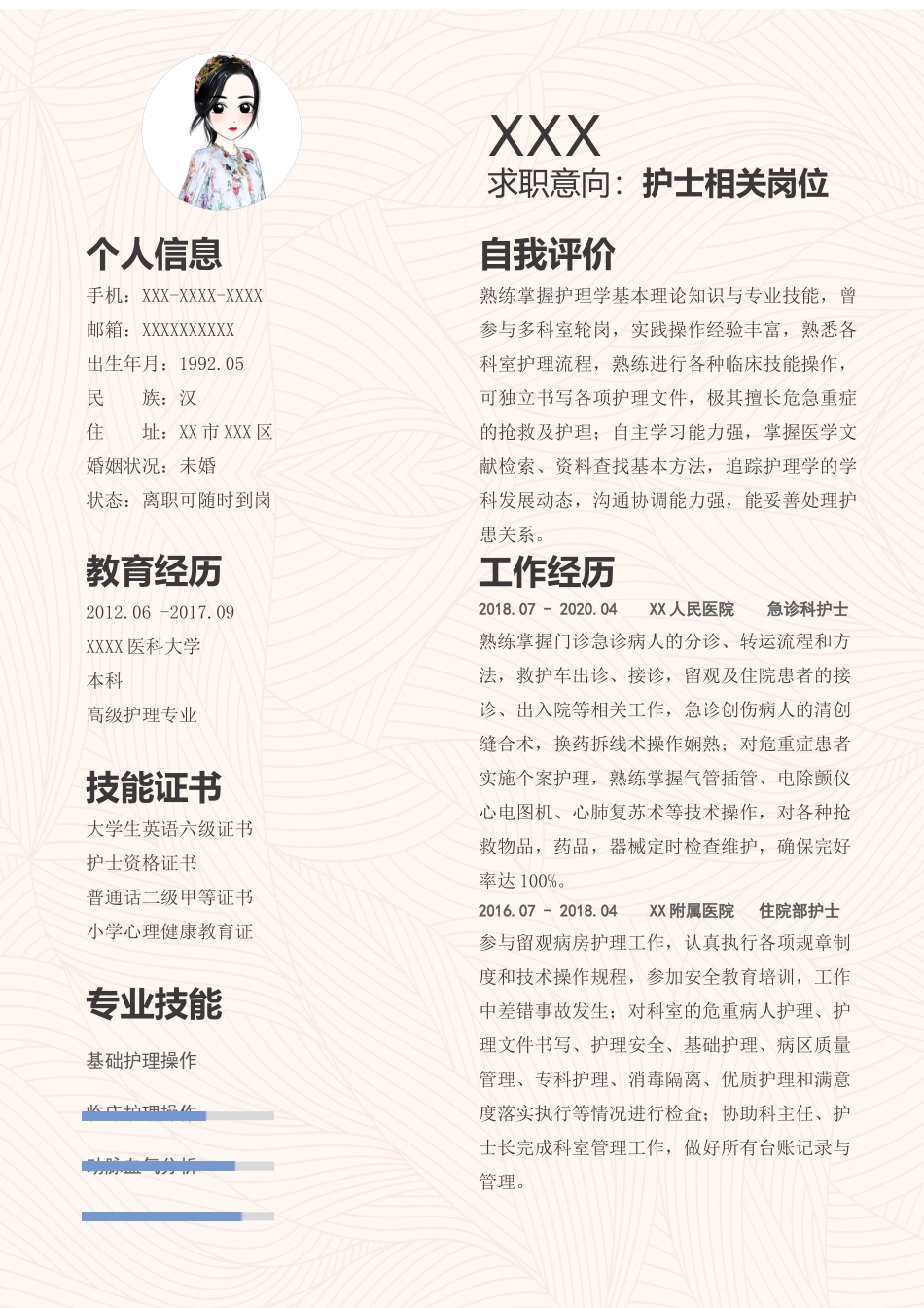 个人简历、自荐信、面试问题模版-01(5).docx_第2页