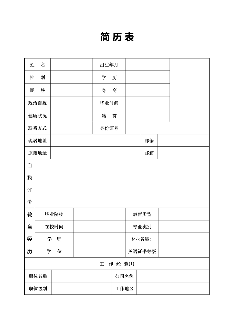 个人简历、自荐信、面试问题模版-11(3).doc_第2页