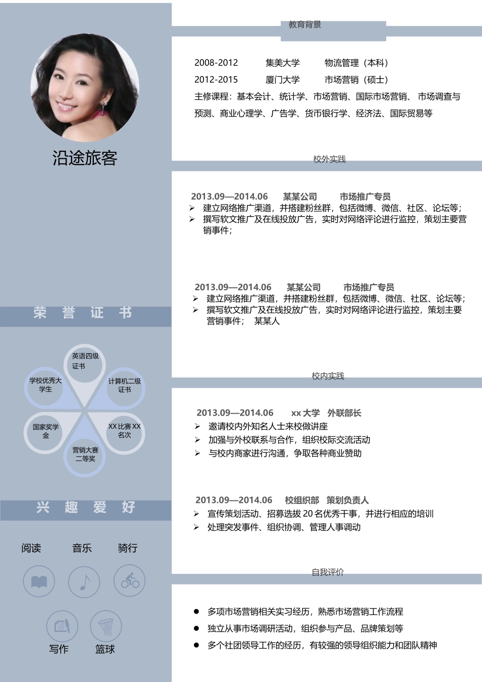 个人简历、自荐信、面试问题模版-22(16).docx_第1页