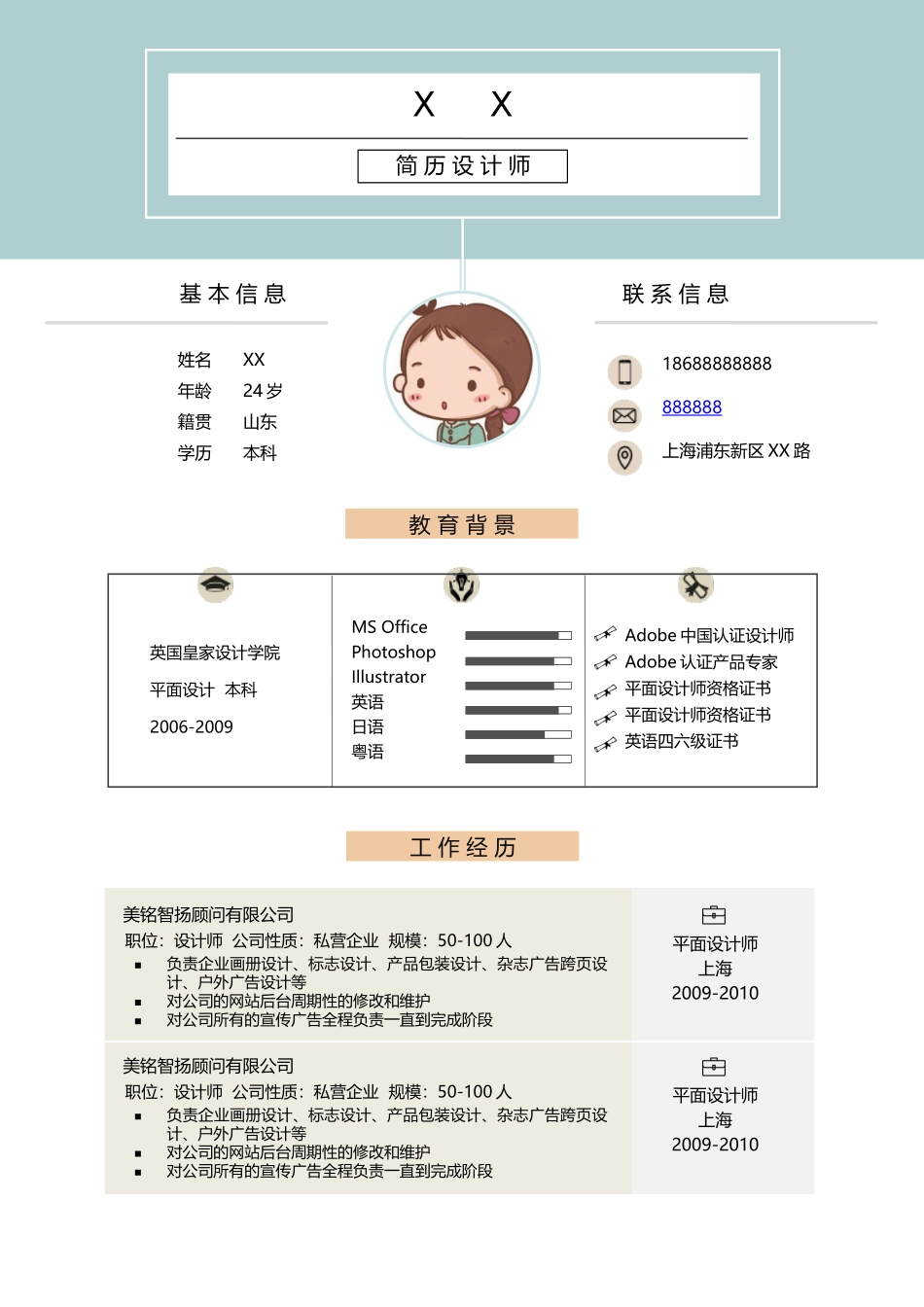 个人简历、自荐信、面试问题模版-25(18).docx_第1页