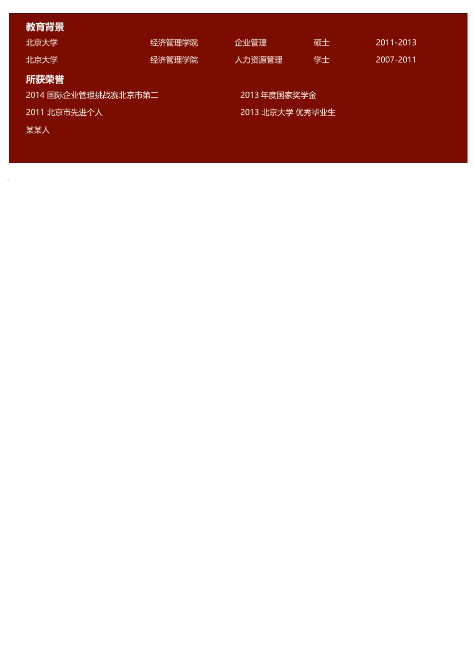 个人简历、自荐信、面试问题模版-28 .docx_第2页