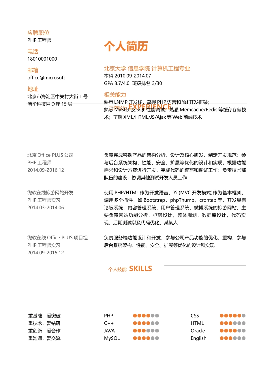 个人简历、自荐信、面试问题模版-38 .docx_第1页