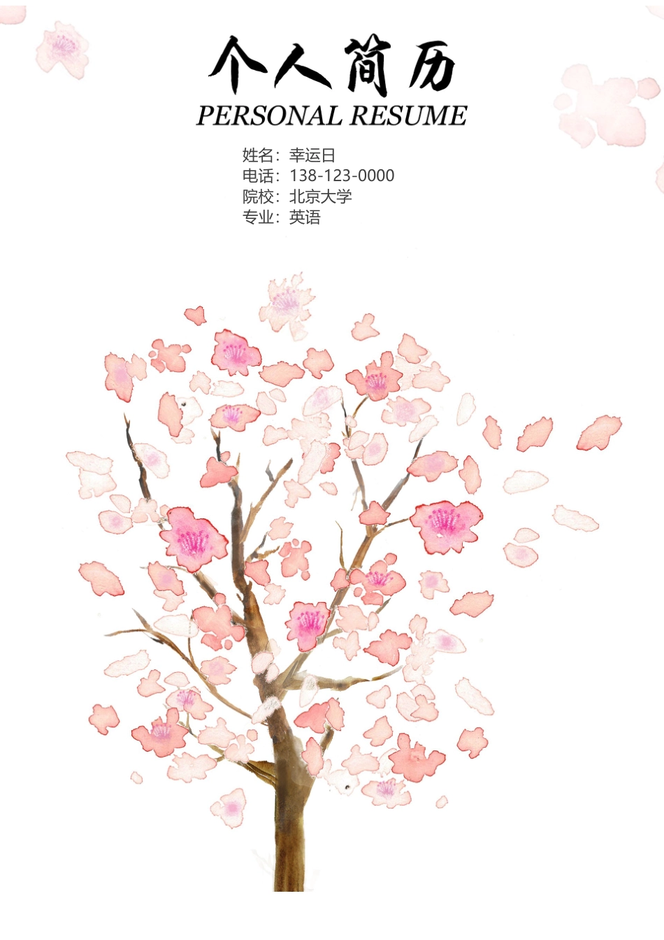 个人简历、自荐信、面试问题模版-38.doc_第1页