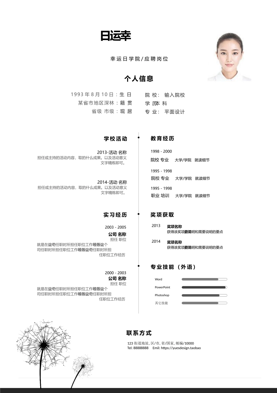 个人简历、自荐信、面试问题模版-43(3).docx_第2页