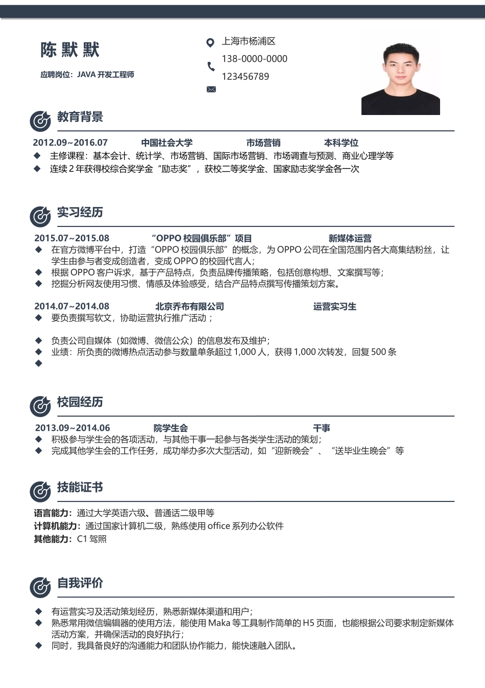 个人简历、自荐信、面试问题模版-51(2).docx_第1页
