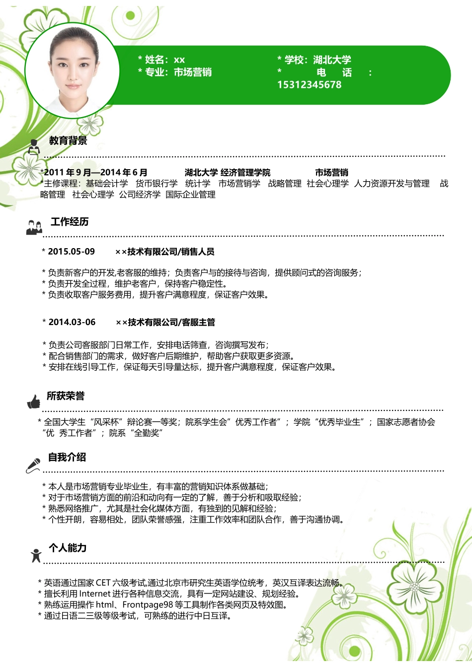 个人简历、自荐信、面试问题模版-51(4).docx_第3页