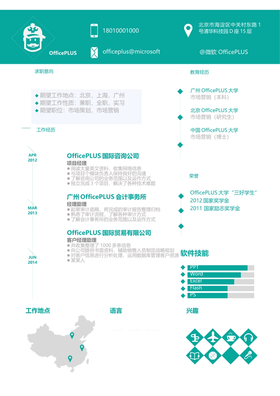 个人简历、自荐信、面试问题模版-72 .docx_第1页