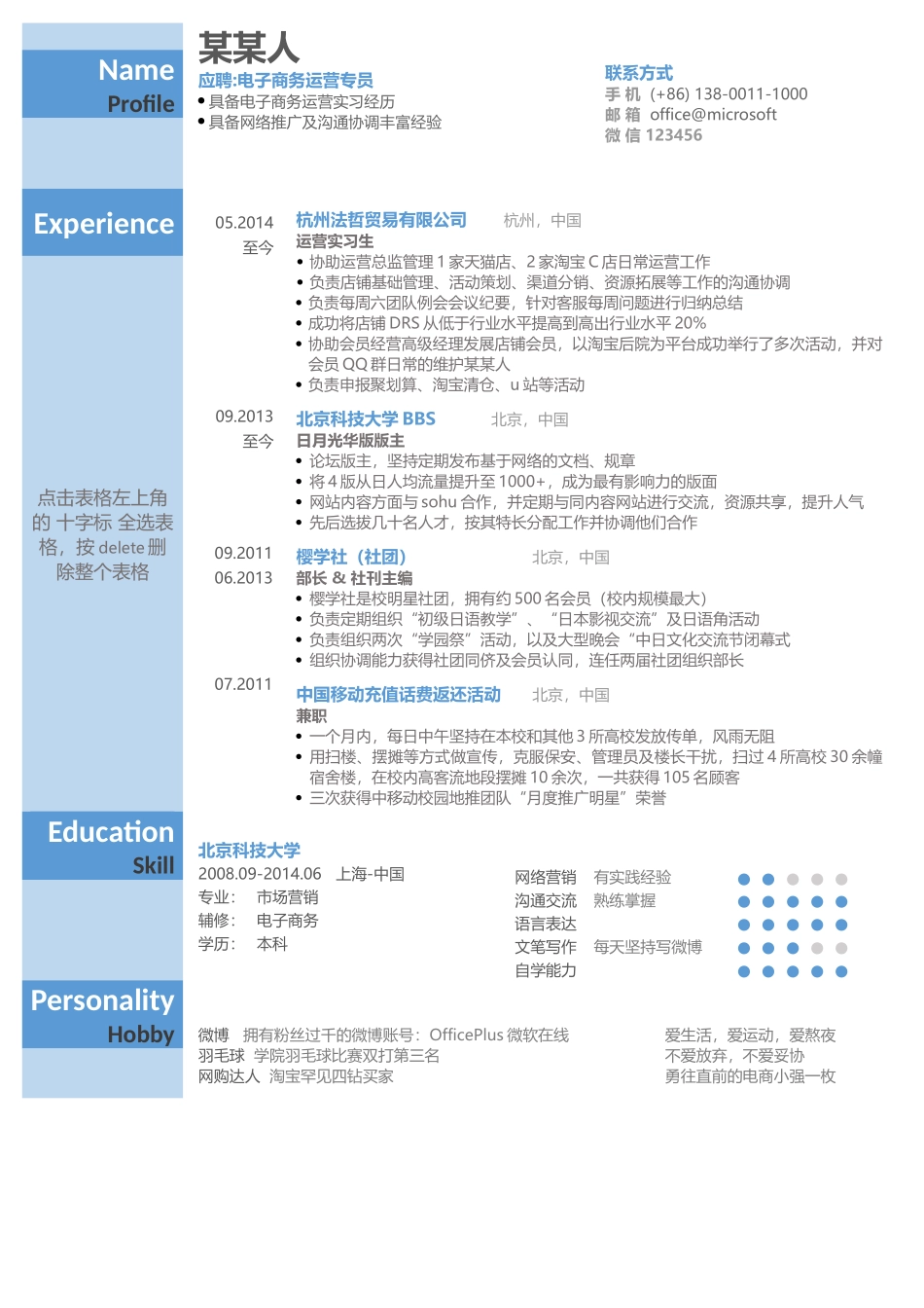 个人简历、自荐信、面试问题模版-84 .docx_第1页
