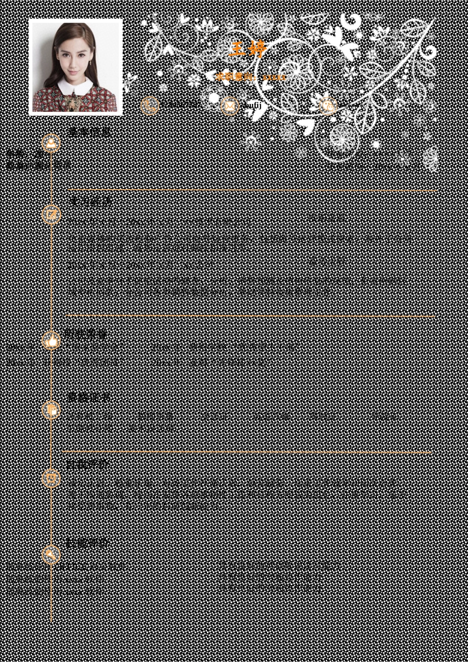 个人简历、自荐信、面试问题模版-107、简历模板.doc_第1页