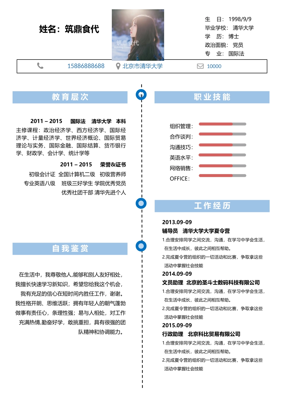 个人简历、自荐信、面试问题模版-108 (1).docx_第1页