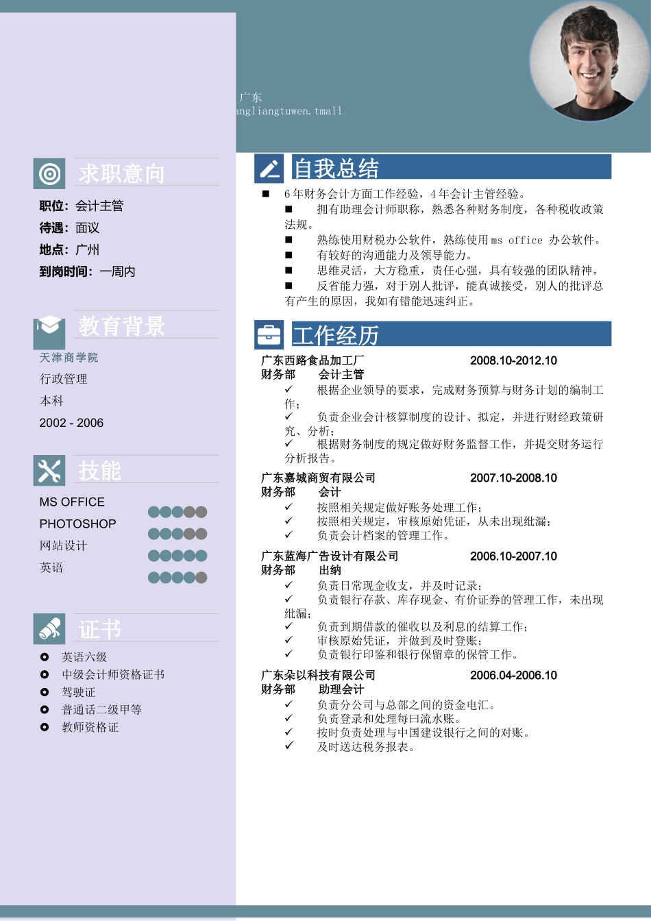 个人简历、自荐信、面试问题模版-b商 务16-社 会 人 士.doc_第1页