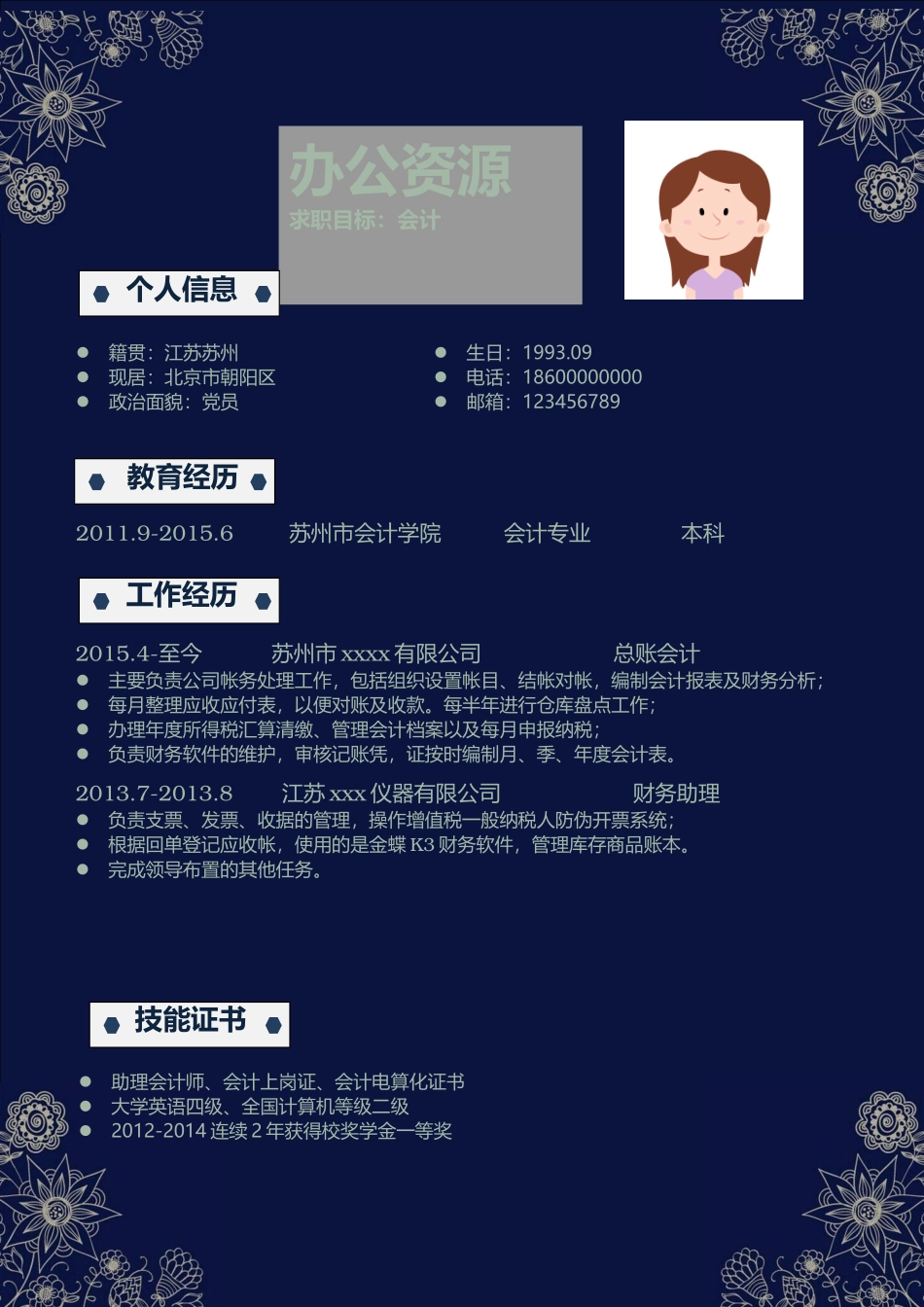 个人简历、自荐信、面试问题模版-简洁大气销售推广个人简历Word模板.doc_第2页