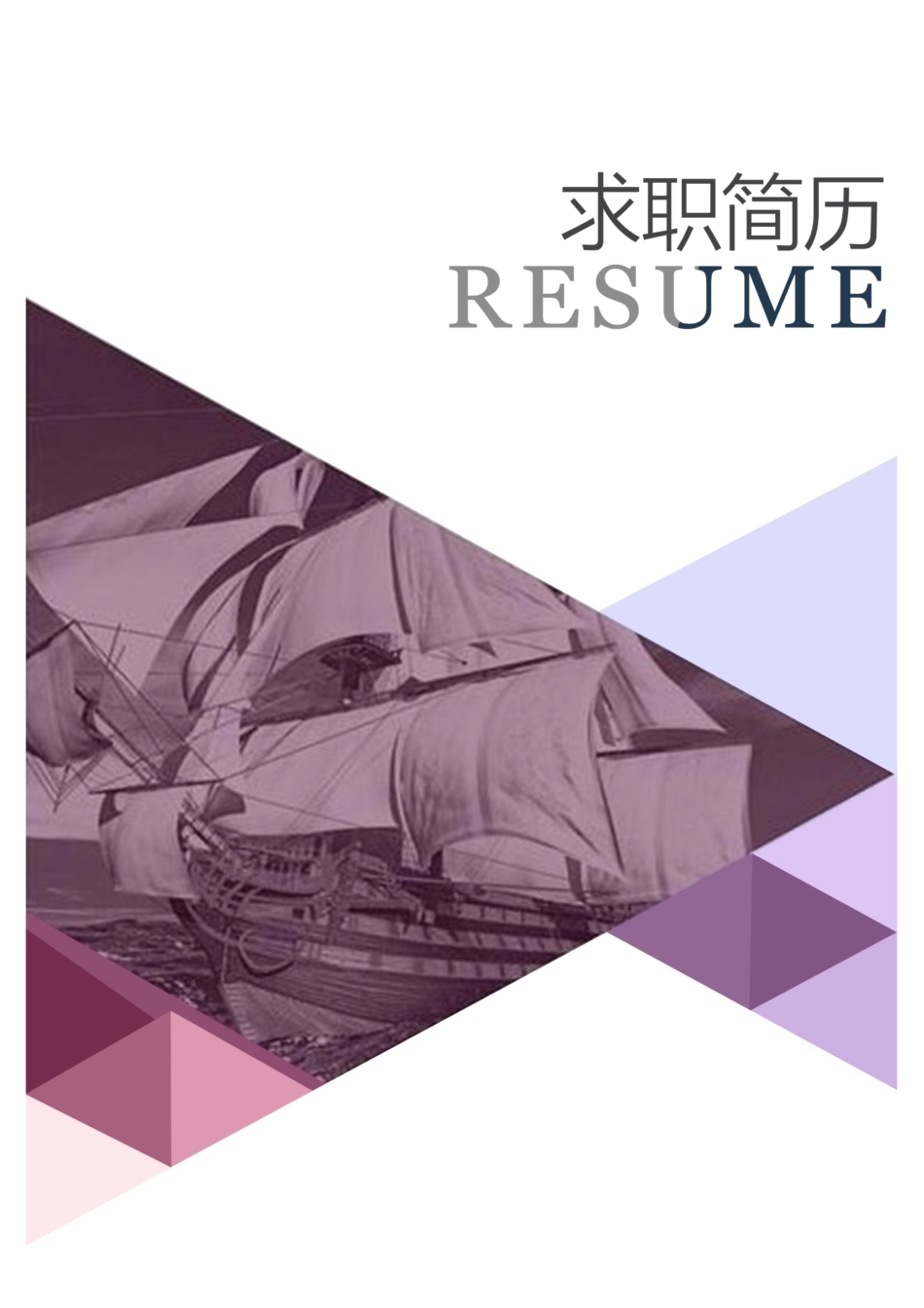 个人简历、自荐信、面试问题模版-简洁经典四页07.docx_第1页