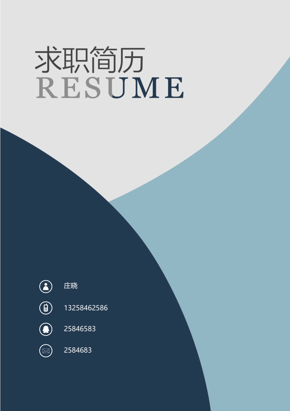 个人简历、自荐信、面试问题模版-时尚个性四页05.docx_第1页