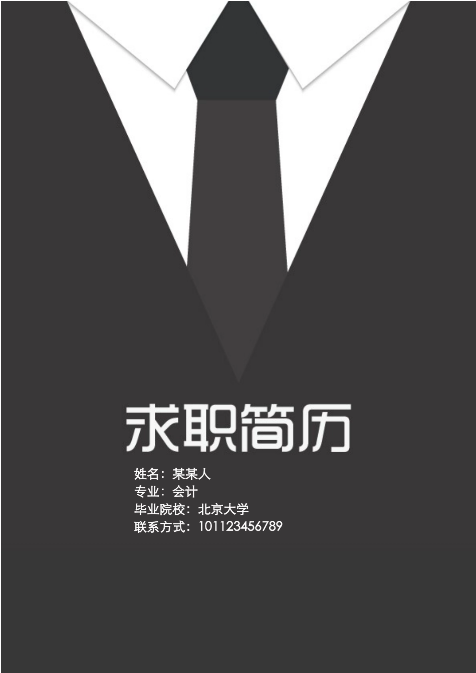 个人简历、自荐信、面试问题模版-套餐24.doc_第1页