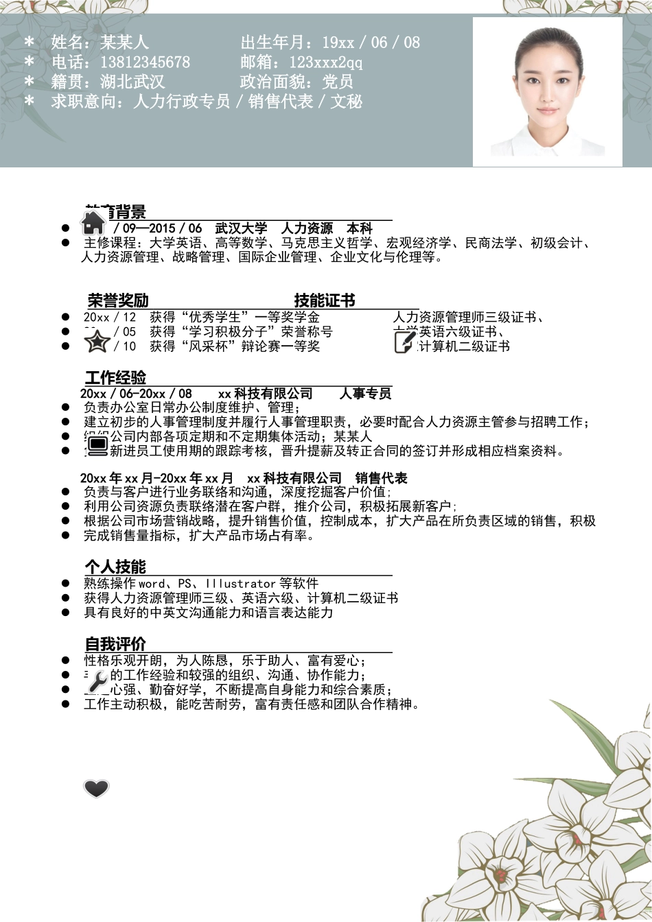 个人简历、自荐信、面试问题模版-套餐30.doc_第2页