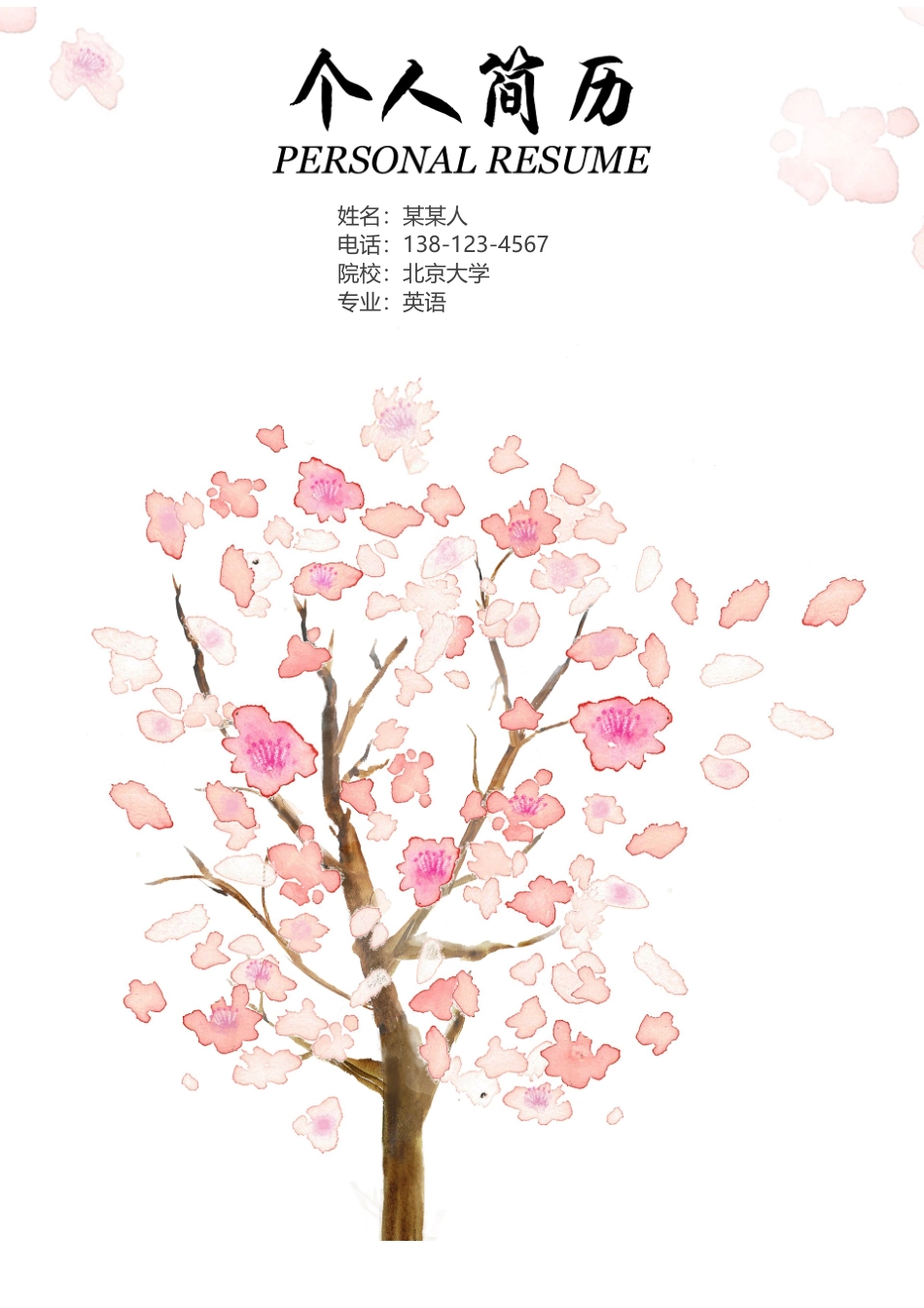 个人简历、自荐信、面试问题模版-套餐35.doc_第1页