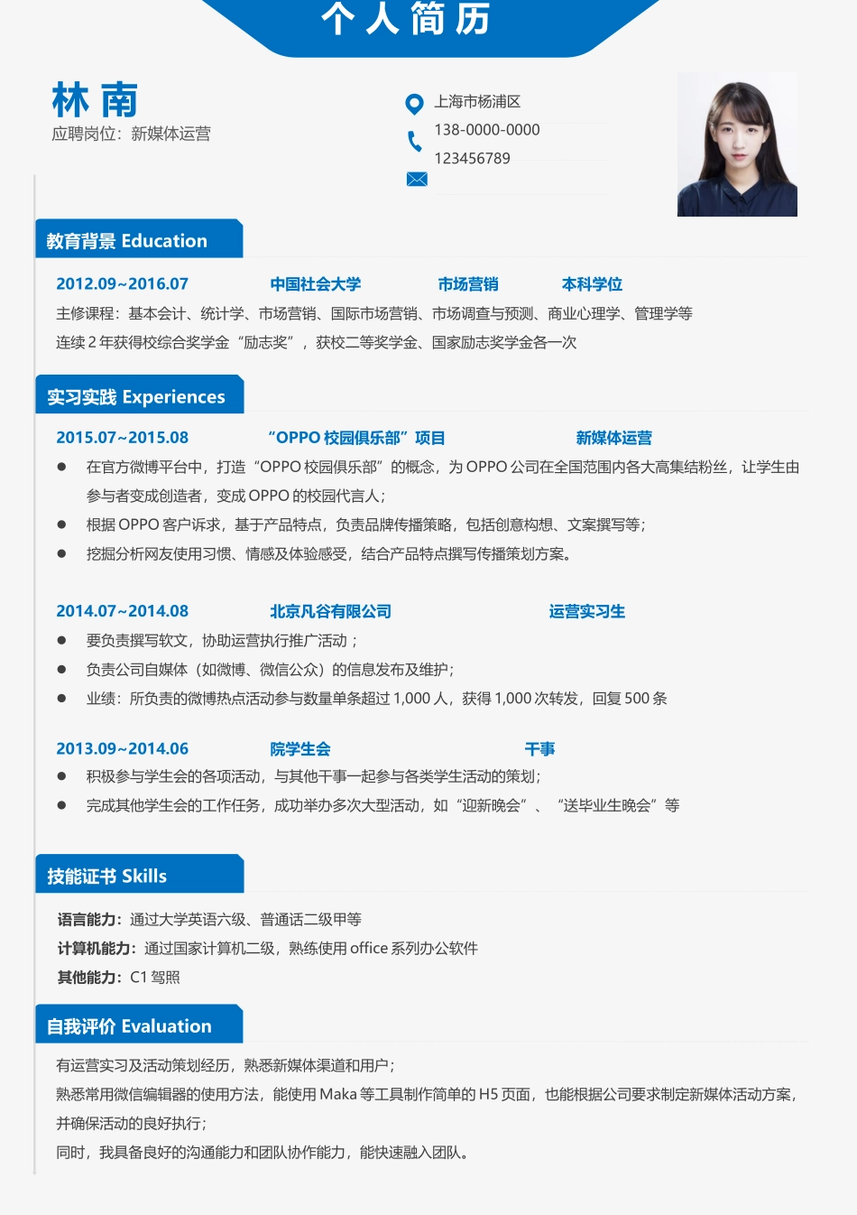 个人简历、自荐信、面试问题模版-稳重单页24.docx_第1页