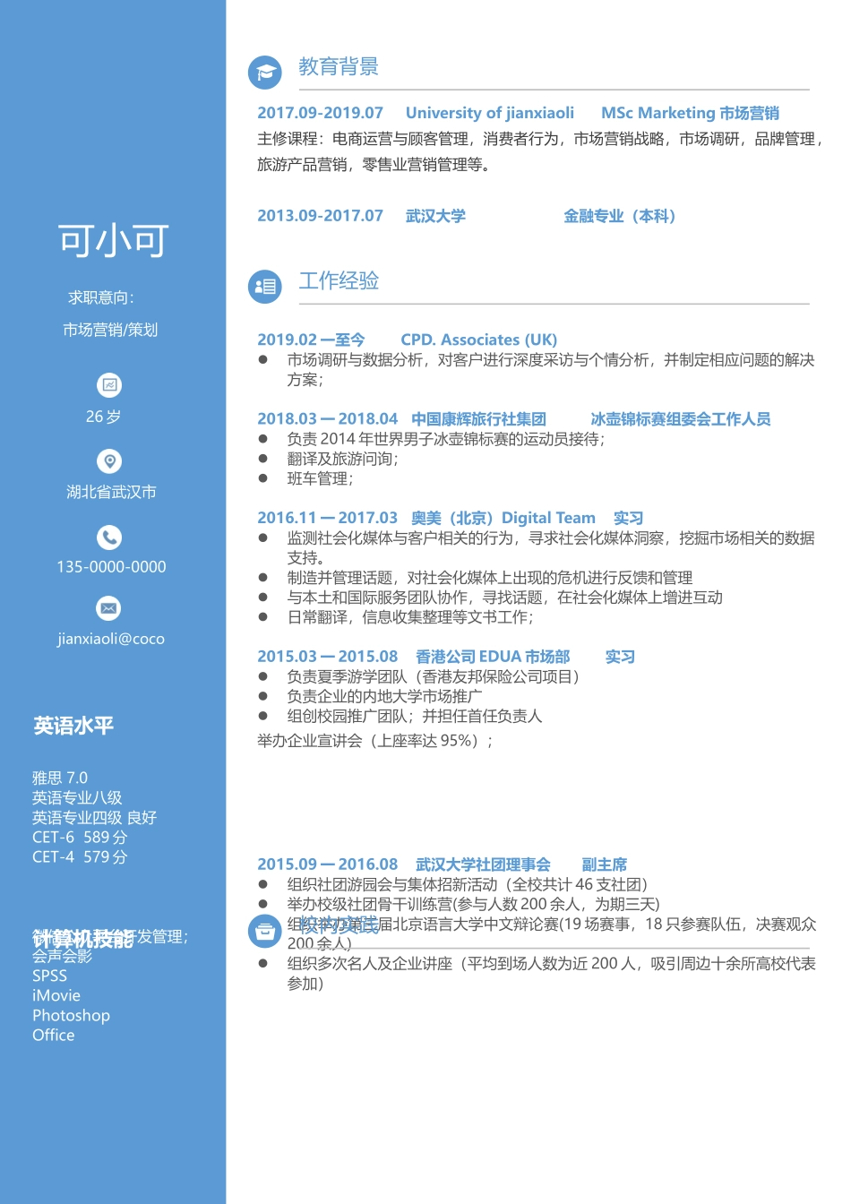 个人简历、自荐信、面试问题模版-研究生精选 (35).docx_第1页