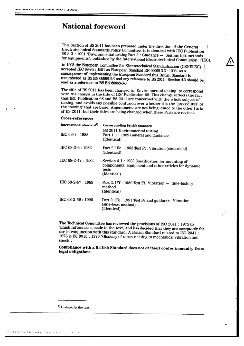 BS EN 60068-3-3-1993 环境试验 第3-3部分：指南 设备的地震试验方法.pdf_第2页