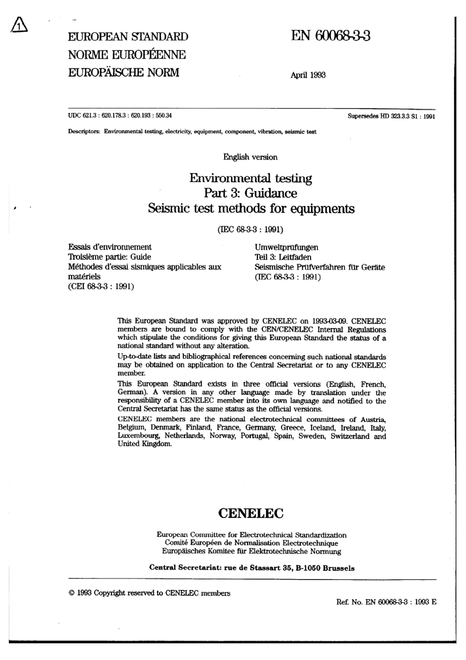 BS EN 60068-3-3-1993 环境试验 第3-3部分：指南 设备的地震试验方法.pdf_第3页
