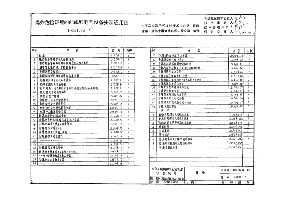 HG 21508-1992爆炸危险环境的配线和电气设备安装通用图.pdf_第2页