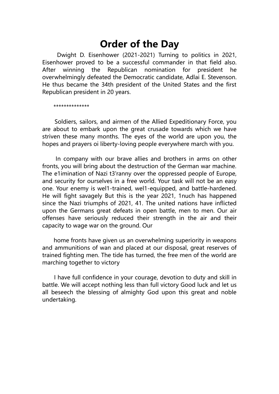 英语演讲稿047-Order of the Day.docx_第1页