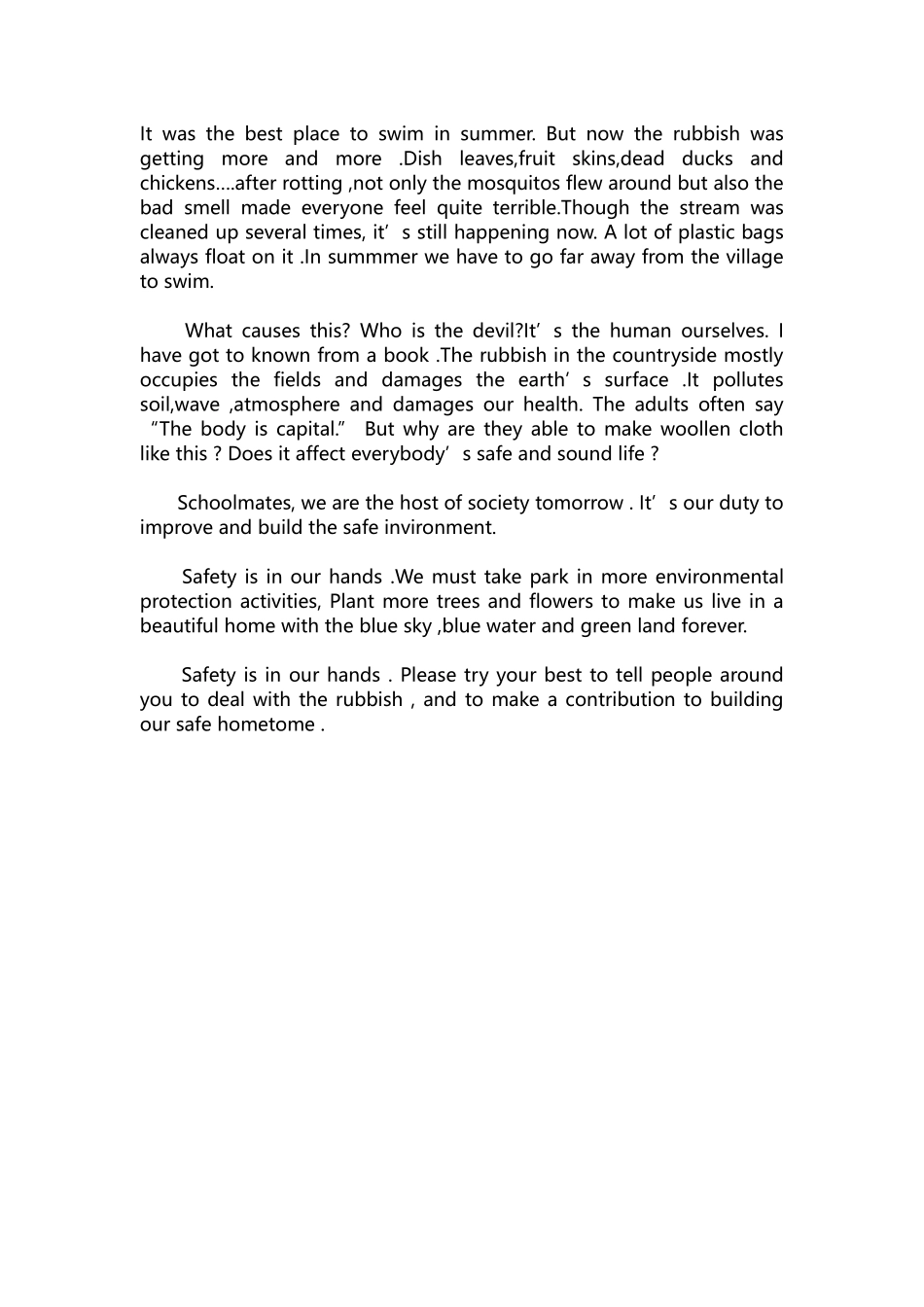 英语演讲稿127-保护环境初中英语演讲稿.docx_第3页
