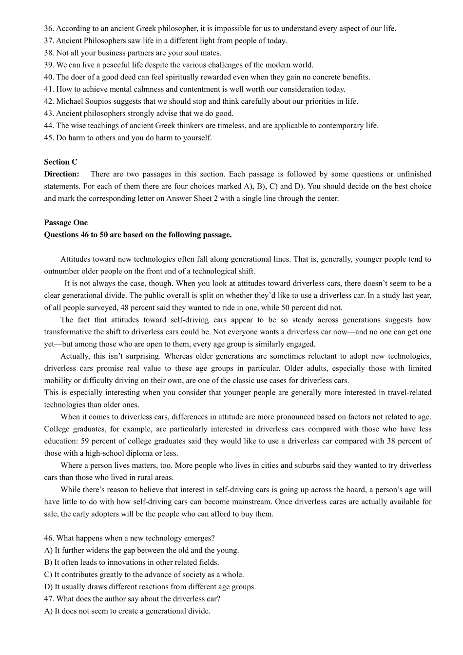 2016年6月第3套英语四级真题.pdf_第3页