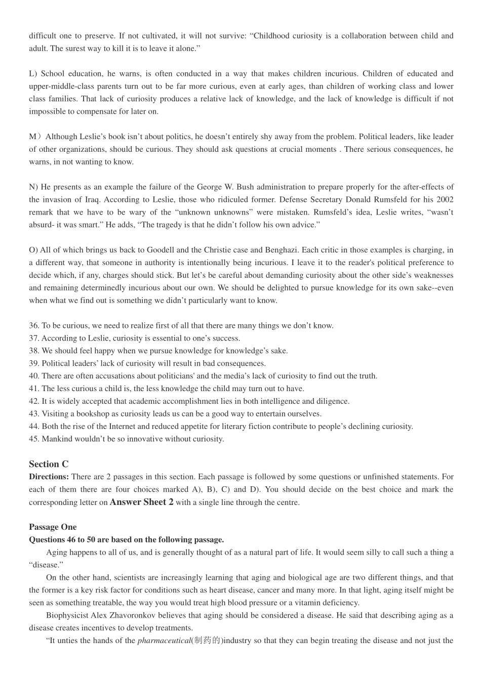 2017年12月第3套英语四级真题.pdf_第3页