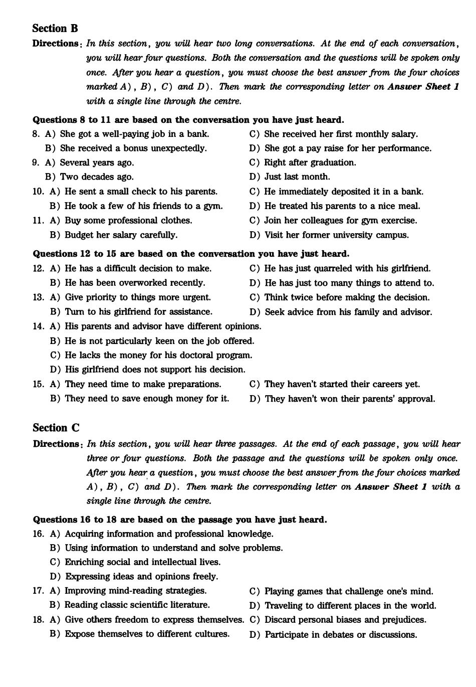 2019年12月第2套英语四级真题.pdf_第2页