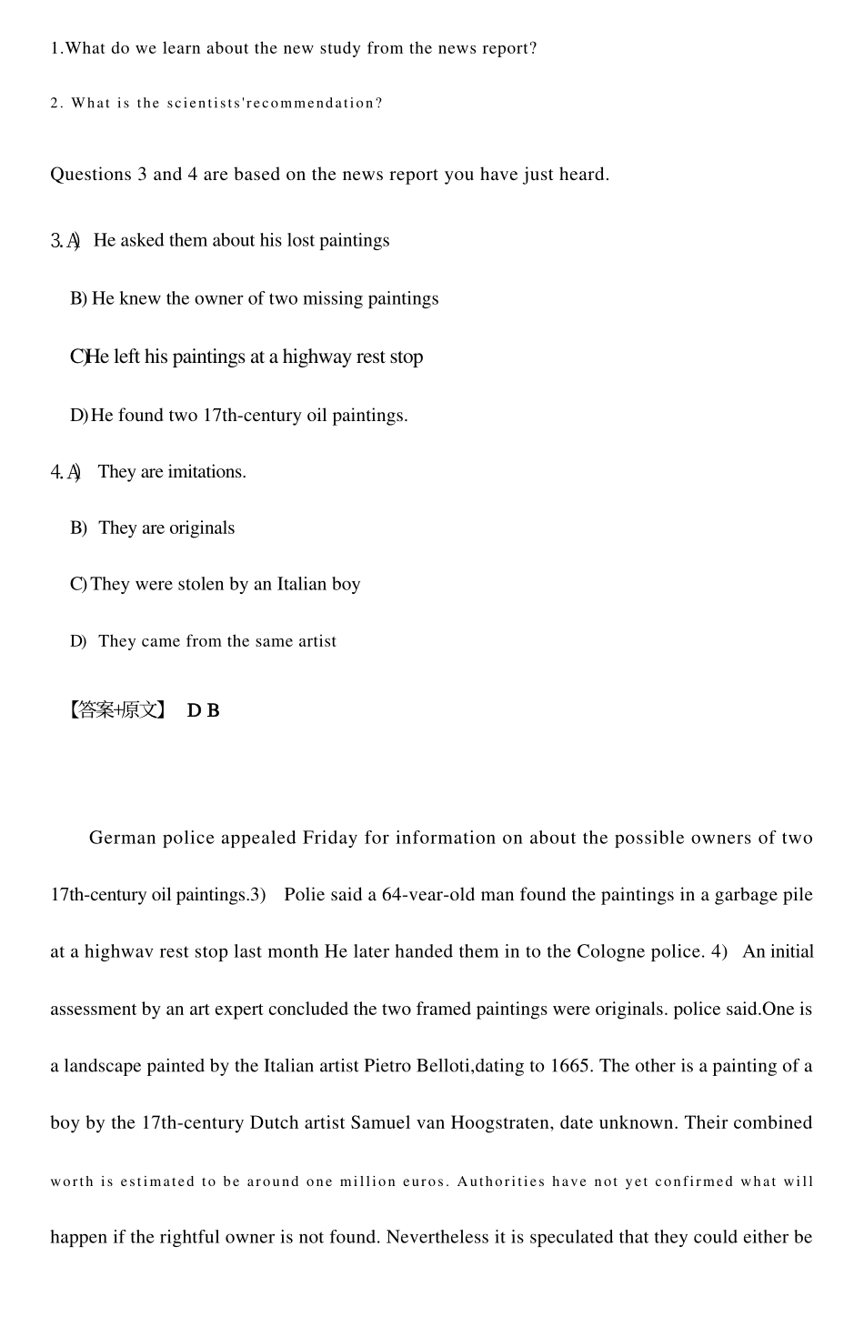 2022年6月第1套英语四级真题+答案.pdf_第3页