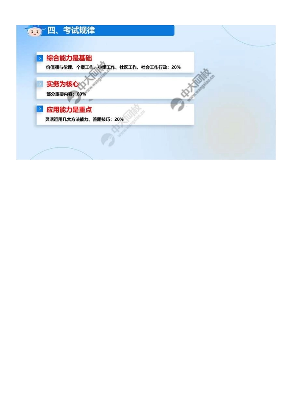 初级社会工作者-04.（四）考试规律.pdf_第1页